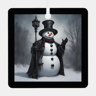 Gothic Christmas Metal Ornament