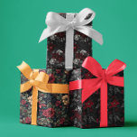 Gothic Christmas Moody Floral  Wrapping Paper Sheet<br><div class="desc">This design may be personalized by choosing the Edit Design option. You may also transfer onto other items. Contact me at colorflowcreations@gmail.com or use the chat option at the top of the page if you wish to have this design on another product or need assistance with this design. I am...</div>