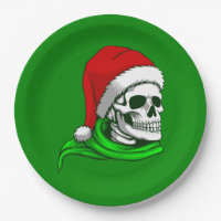 gothic christmas santa skull skeleton