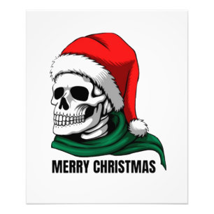Gothic Christmas Skull with Santa Hat – Alternativ Photo Print