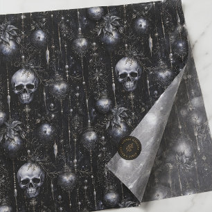 Gothic Christmas Skulls Creepmas Tissue Paper