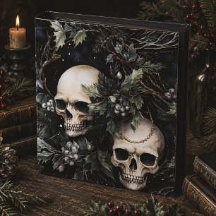 Gothic Christmas Skulls & Holly Binder