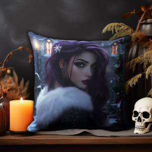 Gothic Christmas Throw Pillow