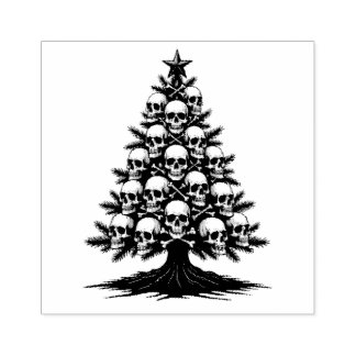 Gothic Christmas Tree II Rubber Stamp