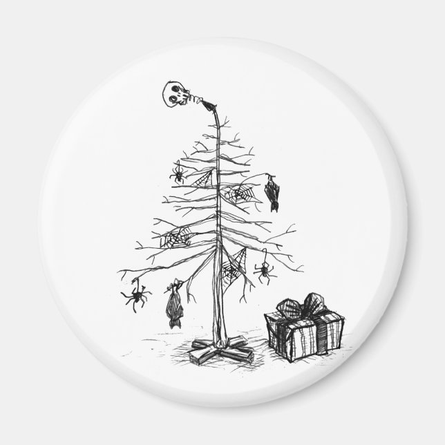 Gothic Christmas Tree Magnet (Front)
