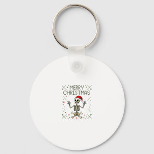 Gothic Christmas Ugly Skull Rock Christmas T-Shirt Keychain