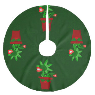 gothic christmas venus flytrap spookmas brushed polyester tree skirt