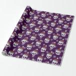 Gothic Christmas Winter Skull With Snowflakes Wrapping Paper<br><div class="desc">Baby,  it's cold outside!  Wrap all your x-mas goodies with this cozy skull in a winter hat surrounded by snowflakes. Part of our Very Merry Gothic Christmas Collection.</div>