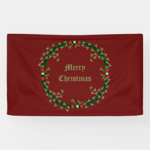 Gothic Christmas Wreath Custom Banner