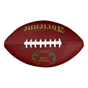 Gothic Christmas Wreath Custom Name Football