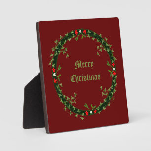 Gothic Christmas Wreath Custom Plaque