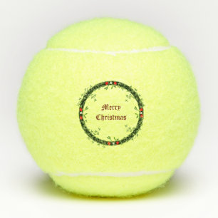 Gothic Christmas Wreath Custom Tennis Balls