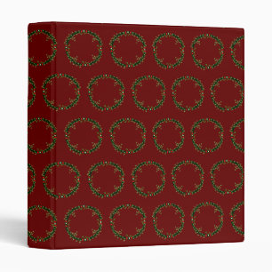 Gothic Christmas Wreath Patterned Binder