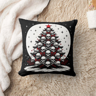 Gothic Chrsitmas Tree I Throw Pillow