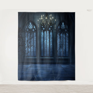 Gothic Church Mansion Wedding Photo Backdrop Tapestry