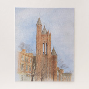 Gothic Church Watercolor Jigsaw Puzzle