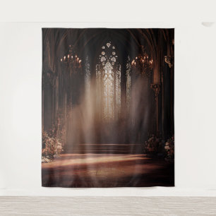 Gothic Church Wedding Photo Backdrop Tapestry