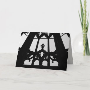 Gothic church window greeting card