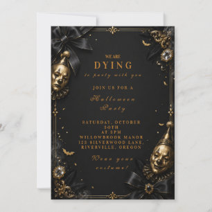 Gothic Clown Halloween Party Invitation