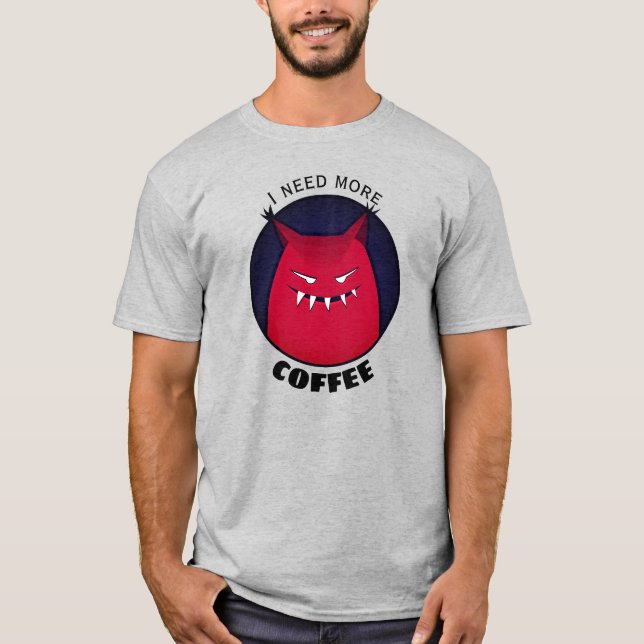Gothic Coffee Evil Creature Halloween Coffee T-Shirt (Front)