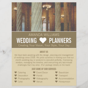 Gothic Columns, Wedding Event Planner Advertising Flyer