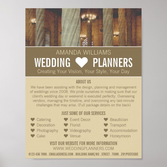 Gothic Columns, Wedding Event Planner Advertising Poster (Front)