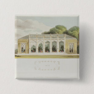 Gothic Conservatory, 1832 2 Inch Square Button