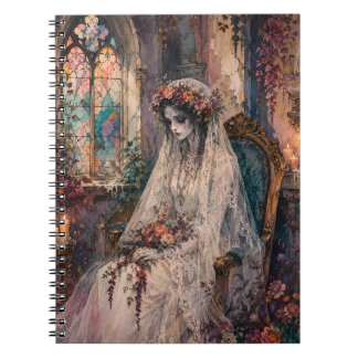 Gothic Corpse Bride Stained Glass Whimsigoth Art Notebook