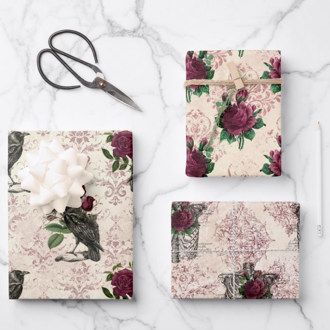 Gothic Countenance Series Design 16   Wrapping Pap Wrapping Paper Sheet (Front)