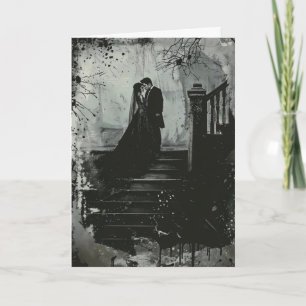 Gothic Couple Horror Wedding Invitation