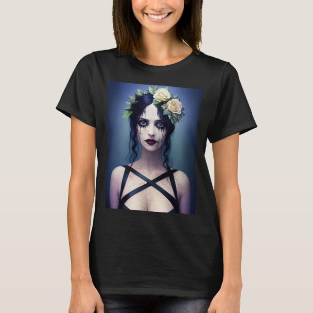 Gothic Cracked Porcelain Beauty T-Shirt (Front)
