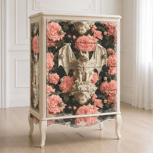 Gothic Cream Pink Baroque Gargoyle Winged Dragon Tissue Paper