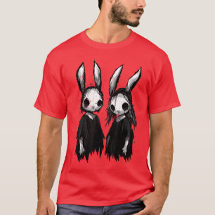 Gothic Creepy Bunny Goth Rabbit Evil Bunnies Weird T-Shirt