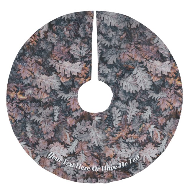 Gothic Creepy Cozy Fall Night Autumn Leaves Brushed Polyester Tree Skirt (Front)