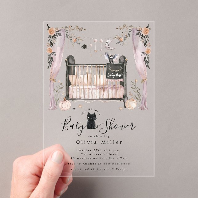 Gothic Crib Baby Shower Invitation (Insitu (Handheld))
