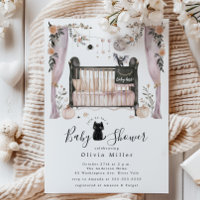 Gothic Crib Baby Shower Invitation
