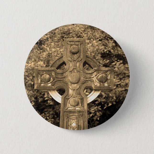 Gothic Cross 2 Inch Round Button (Front)