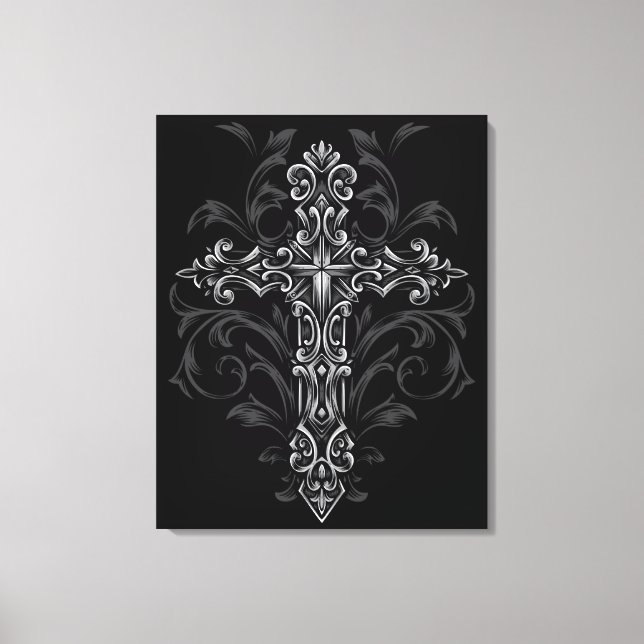 Gothic Cross Canvas Print (Front)