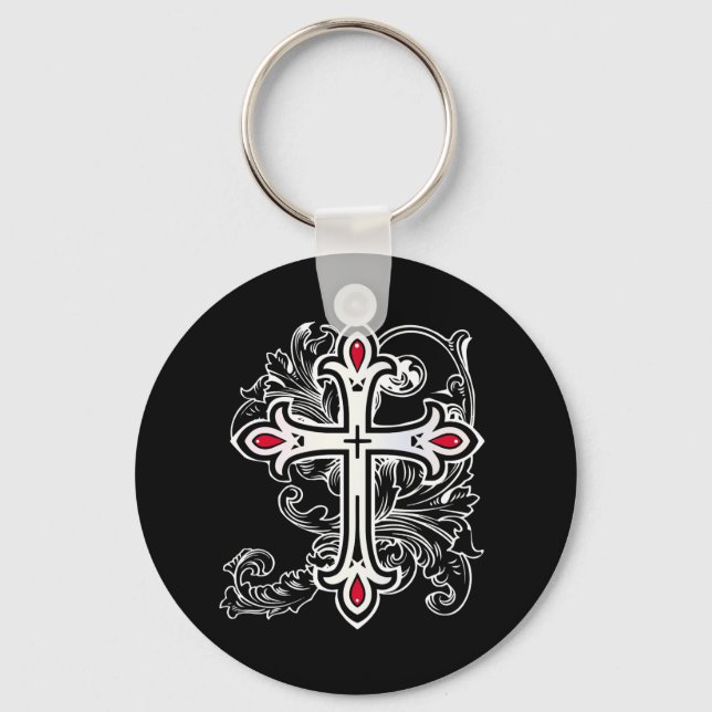 Gothic cross keychain (Front)