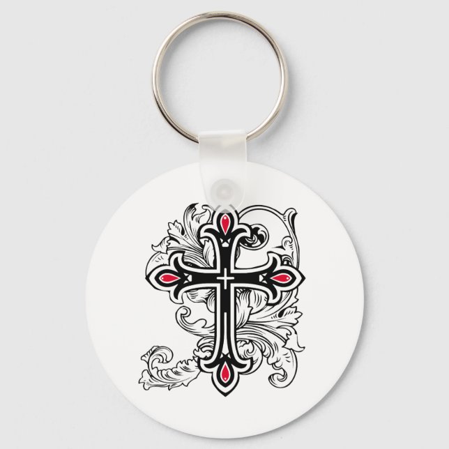 Gothic cross keychain (Front)