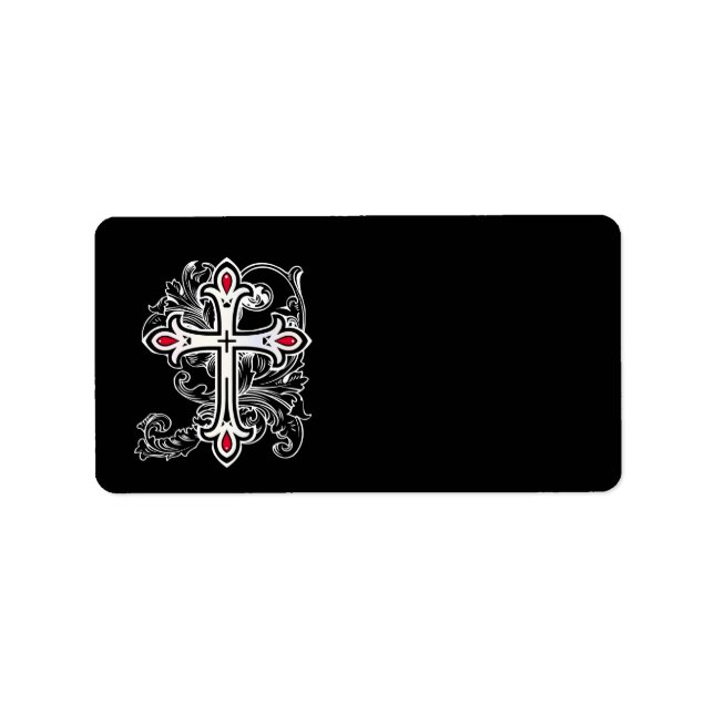 Gothic cross label (Front)