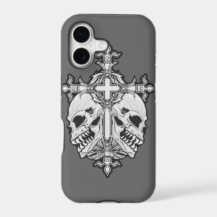 Gothic Cross with Skulls