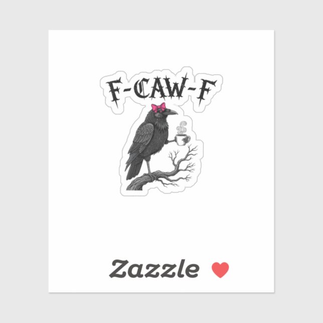 Gothic Crow F-Caw-F Bird Funny Halloween Raven (Sheet)