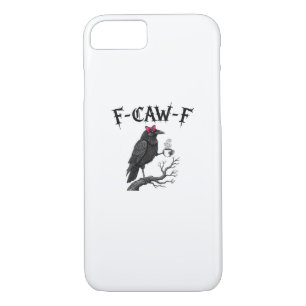Gothic Crow F-Caw-F Bird Funny Halloween Raven Case-Mate iPhone Case