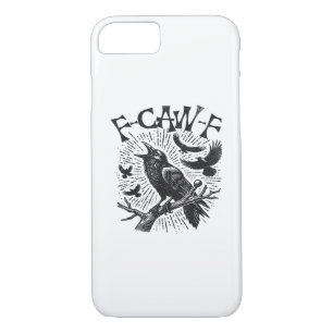 Gothic Crow F-Caw-F Humor Funny Essential Retro Cl Case-Mate iPhone Case