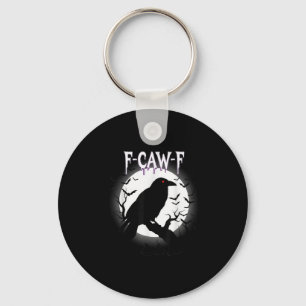 Gothic Crow F-caw-f Moon Halloween Tee  Keychain
