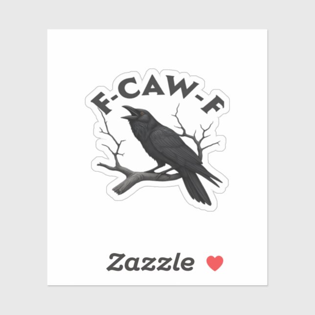 Gothic Crow Funny F-Caw-F Humour Essential Creativ (Sheet)