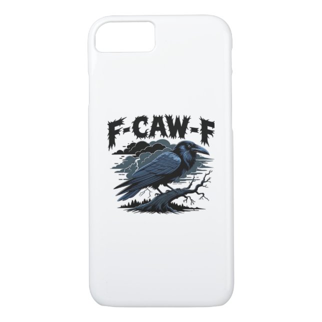 Gothic Crow Funny Humour F-Caw-F Essential Minimal Case-Mate iPhone Case (Back)