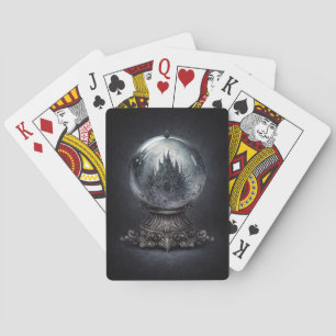 Gothic Crystal Ball Art – Dark Fantasy Haunted Playing Cards