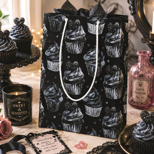 Gothic Cute Haunted Cupcakes with Hearts Medium Gift Bag
